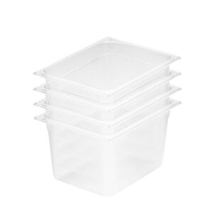 SOGA 200mm Clear Gastronorm GN Pan 1/2 Food Tray Storage Bundle of 4, Home & Living, Kitchen & Dining, Bakeware, Baking Trays, ,  - NZ DEPOT 1