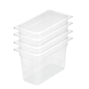 SOGA 200mm Clear Gastronorm GN Pan 1/3 Food Tray Storage Bundle of 4, Home & Living, Kitchen & Dining, Bakeware, Baking Trays, ,  - NZ DEPOT 1