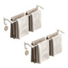 SOGA 2X 52cm White Wall-Mounted Double Pole Towel Holder Bathroom Organiser Rail Hanger with Hooks, Home>Bathroom>Bathroom Accessories>Bathroom Storage, , , , ,  - NZ DEPOT 1