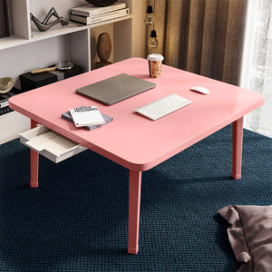 SOGA 2X Pink Portable Floor Table Small Square Space-Saving Mini Desk Home Decor, Desks & Computer Tables, , , , ,  - NZ DEPOT 2