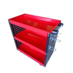 Buy SOGA 3 Tier Tool Storage Cart Portable Service Utility Heavy Duty Mobile Trolley with Hooks Red Online - Garden, Tools & Hardware/Garage Storage & Organisation/Tool Organisers - 1 - NZ Depot Free Shipping