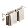 SOGA 52cm White Wall-Mounted Double Pole Towel Holder Bathroom Organiser Rail Hanger with Hooks, Home>Bathroom>Bathroom Accessories>Bathroom Storage, , , , ,  - NZ DEPOT 1