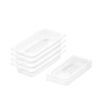 SOGA 65mm Clear Gastronorm GN Pan 1/3 Food Tray Storage Bundle of 4 with Lid, Home & Living>Kitchen & Dining>Bakeware>Baking Trays, , , , ,  - NZ DEPOT 1