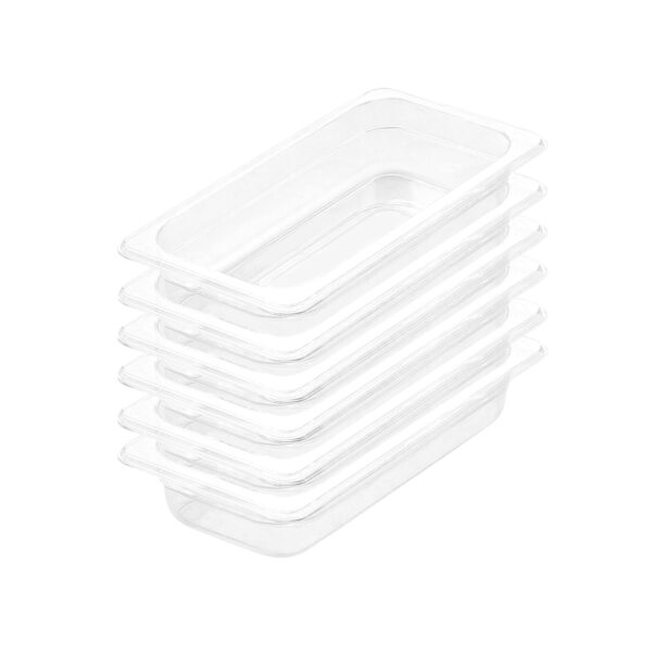 SOGA 65mm Clear Gastronorm GN Pan 1/3 Food Tray Storage Bundle of 6, Home & Living, Kitchen & Dining, Bakeware, Baking Trays, ,  - NZ DEPOT 1