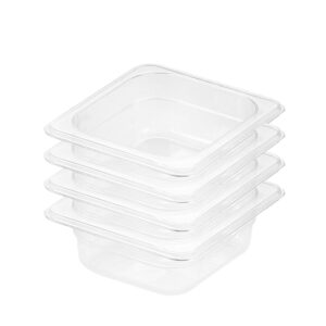 SOGA 65mm Clear Gastronorm GN Pan 1/6 Food Tray Storage Bundle of 4, Home & Living, Kitchen & Dining, Bakeware, Baking Trays, ,  - NZ DEPOT 1