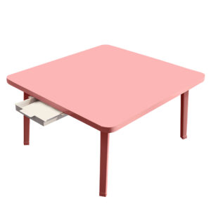 SOGA Pink Portable Floor Table Small Square Space-Saving Mini Desk Home Decor, Desks & Computer Tables, , , , ,  - NZ DEPOT 1