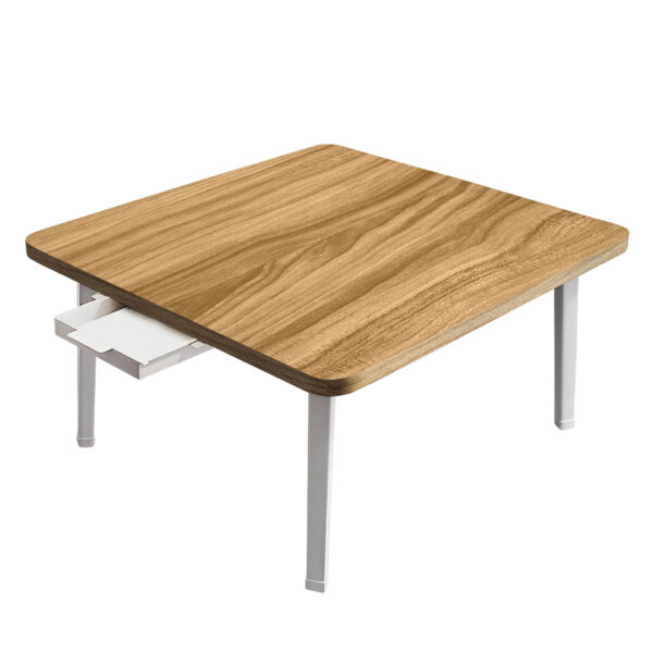 SOGA Wood-Colored Portable Floor Table Small Square Space-Saving Mini Desk Home Decor, Desks & Computer Tables, , , , ,  - NZ DEPOT 1
