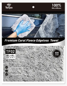 Tonyin General Purpose Coral Fleece Microfibre Towel 500Gsm Laser Cut Seamless 44468818542851 Nz Depot - Nz Depot