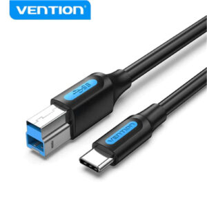 Vention CQVBF USB 3.0 C Male to B Male 2A Cable 1M Black - NZ DEPOT