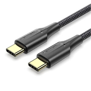 Vention TAUBF Nylon Braided USB 2.0 C Male to C Male 3A Cable 1M Black LED Type - NZ DEPOT