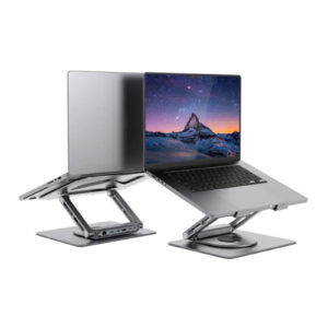 mbeat Stage S12 Rotating Laptop Stand with USB-C Docking Station - Space Grey - NZ DEPOT