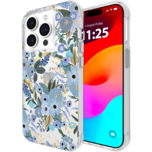 Casemate Rifle Paper Co - Magsafe Case for Apple iPhone 15 Pro - Garden Party Blue - NZ DEPOT