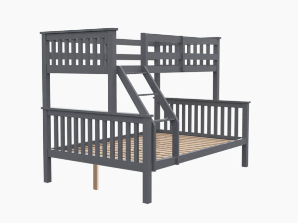 Enkel Triple Bunk Bed Grey - Bunk Beds