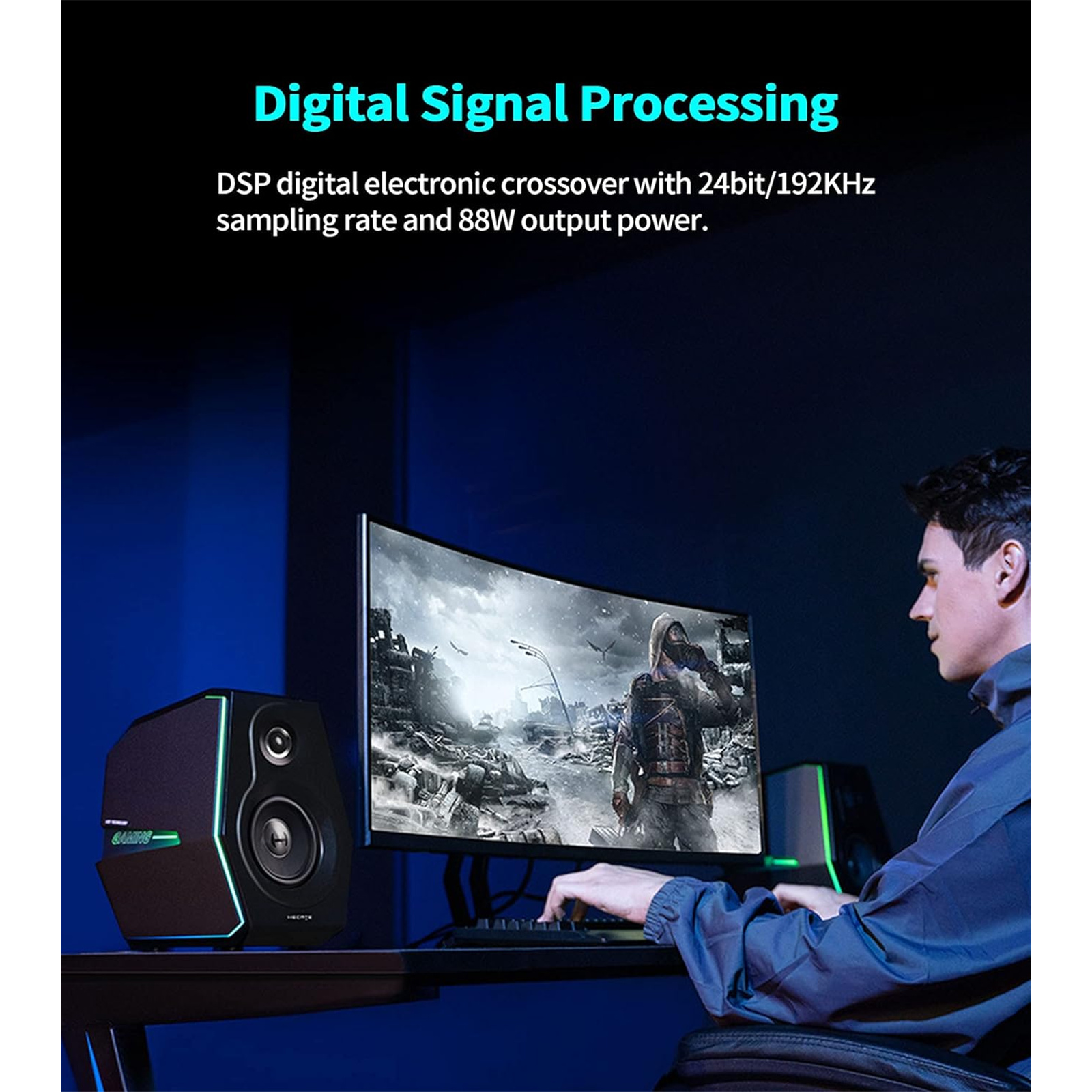 Edifier G5000 Premium 88W RGB PC Gaming Speaker System HiRes Audio