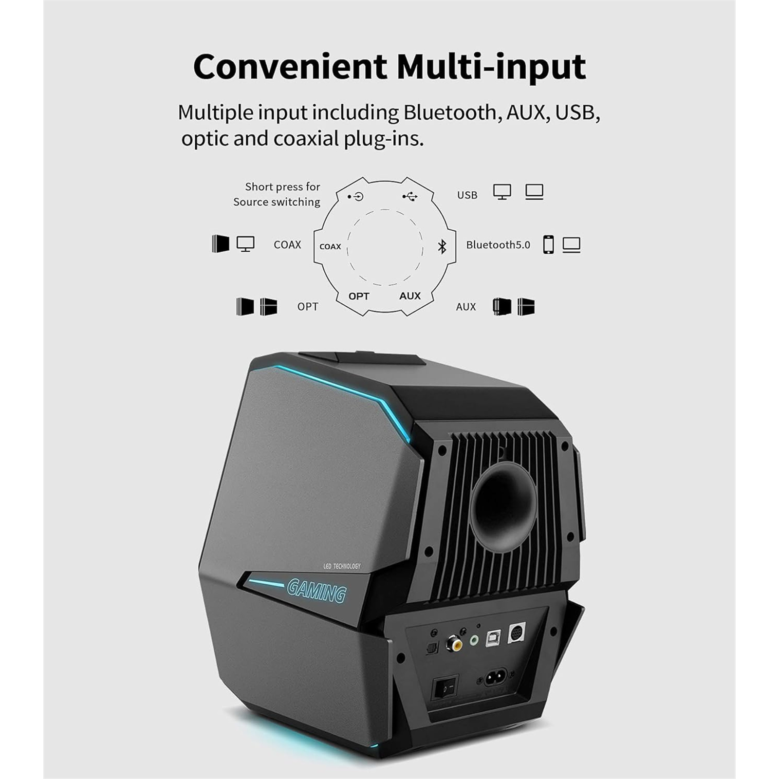 Edifier G5000 Premium 88W RGB PC Gaming Speaker System HiRes Audio