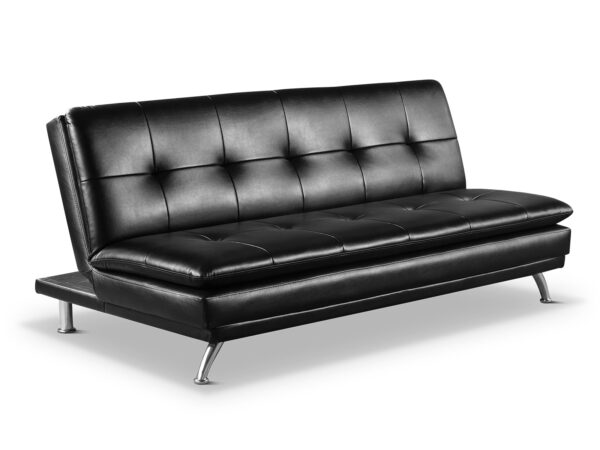 Krom Sofa Bed Pu Black