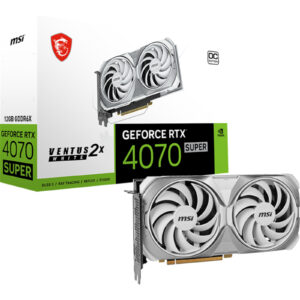 MSI NVIDIA GeForce RTX 4070 SUPER VENTUS 2X WHITE 12GB OC GDDR6X Graphics Card NZDEPOT - NZ DEPOT