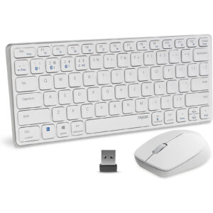 Rapoo 9050M White Dual-Mode Wireless Keyboard and Mouse combo ultra-Slim Multi-Device - NZ DEPOT