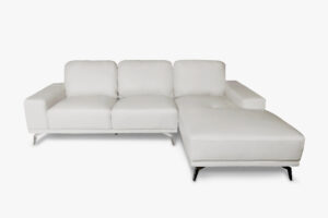 T Genuine Leather Sofa With Chaise Beige Pr5090 Sofas Sectionals Sofa Beds Nz Depot - Nz Depot