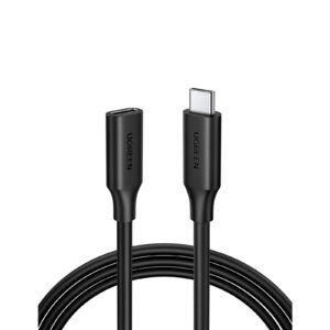 UGREEN 10387 USB-C/M to USB-C/F Gen2 5A Extension Cable 1m (Black) - NZ DEPOT
