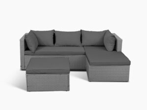 3Pc Outdoor Sofa Dark Grey Pr11706 Outdoor Furniture Nz Depot - Nz Depot