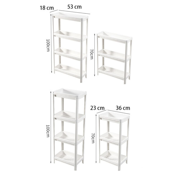 Ds Bs 3 Tier Narrow Slide-Out Trolley Rack Shelf Organizer