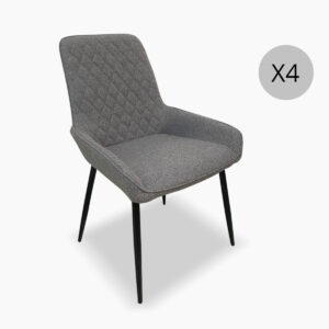 Hebron Dining Chair Grey x4
