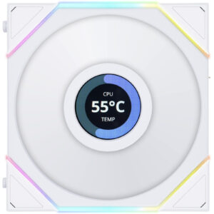 Lian Li UNI FAN TL120 LCD White Digital Addressable RGB 120 Fan