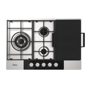 Midea 75cm 5 Burner Gas Hob Stainless Steel with Grill Plate 75SP021 - 75SP021