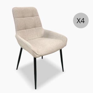 Norren Dining Chair Beige x4