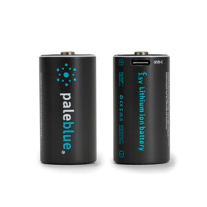 Pale Blue USB-C Rechargeable C Batteries 2 Pack - 2x Lithium Ion C battery + 2-in-1 USB-C charging cable > Power & Lighting > Batteries & Chargers > 9V Batteries - NZ DEPOT