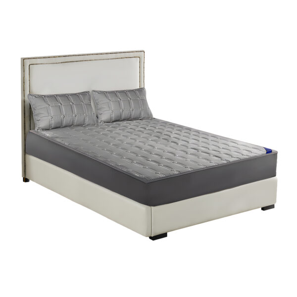SOGA Grey 153cm Wide Mattress Cover Thick Quilted Stretchable Bed Spread Sheet Protector with Pillow Covers, Home & Living>Bedroom>Bedding>Mattress Protectors, Underlays & Toppers, , , , ,  - NZ DEPOT 1
