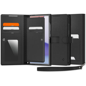 Spigen Galaxy S24 Ultra 5G Premium Flip Wallet Case - Black