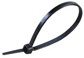 Cable Tie Black 380mm x 7.6mm Nylon 100pk - Fastenings