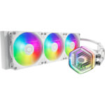 Cooler Master MasterLiquid 360 Atmos White 360mm Water Cooling A-RGB with Crystal Clear Cover