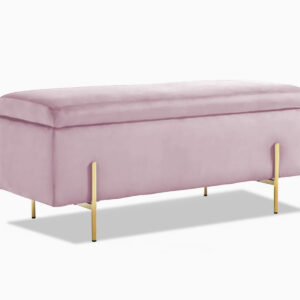 Molto Storage Ottoman Bench Velvet Pink