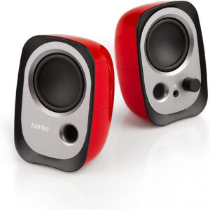 Edifier R12U USB Multimedia PC Speakers - Red - USB-powered with 3.5mm AUX input - 4W RMS - Headphone output - Bass reflex port - Compact design > Headphones & Audio > Speakers > Computer Speakers - NZ DEPOT