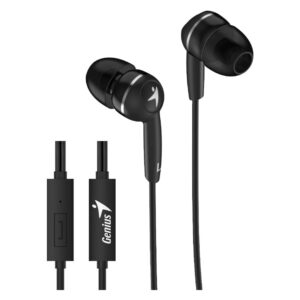 Genius HS-M320 Black In-Ear Headphones with Inline Mic > Headphones & Audio > Headphones & Earphones > Wired Earphones - NZ DEPOT