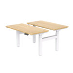Loctek ET223H Ergonomic Double Sided Shared Office Desk - 1200x600mm x2 Honey Oak Tabletop & Frame - Loading 125KG - Dual Motors > Printing