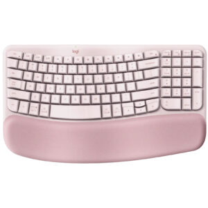 Logitech Wave Keys Wireless Ergonomic Keyboard - Rose > PC Peripherals & Accessories > Keyboards > Home & Office Keyboards - NZ DEPOT