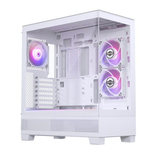 Phanteks XT VIEW White ATX Case Tempered Glass, 3 X 120MM DRGB Fans ...