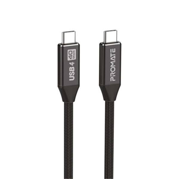 Promate PRIMELINKC40-2M 2M USB-C Thunderbolt Cable. Supports 40Gps & 240W PD. Supports Up to 8k 60Hz