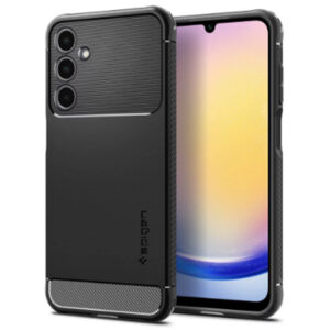 Spigen Galaxy A25 5G (2024) Rugged Armor Case - Matte Black > Phones & Accessories > Mobile Phone Cases > Samsung Cases - NZ DEPOT