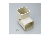Toyo Ivory Trunking Corner Elbow - 120mm - Toyo Ducting & Accessories
