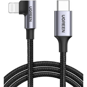 UGREEN Ugeen 1m Angled Lightning To Type-C 2.0 Cable > PC Peripherals & Accessories > Cables > USB-C Cables - NZ DEPOT