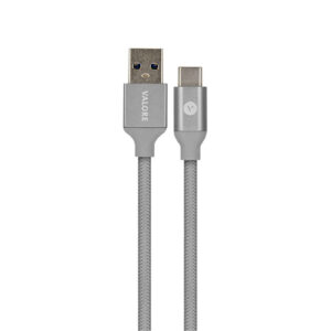 Valore AC98 Armoured USB-A to USB-C Cable 1M Grey > PC Peripherals & Accessories > Cables > USB Cables - NZ DEPOT