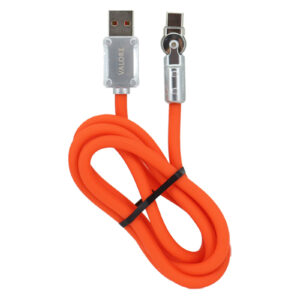 Valore MA183 1M USB A to USB C 60W Rotating 180° Cable Orange PC Peripherals AccessoriesCablesUSB Cables NZDEPOT - NZ DEPOT