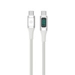 Valore MA59 1M 100W USB-C to USB-C Cable W/Digital Display (Silver ) > PC Peripherals & Accessories > Cables > USB-C Cables - NZ DEPOT