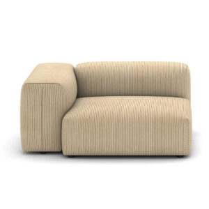 Corduroy Fabric Sofa Left Armrest Seater