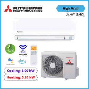 Mitsubishi Heavy Industries 5.0kW Ciara™ Series DXK18ZTLA-WF DXC18ZTLA-W Heat Pump Air Conditioner - NZDEPOT